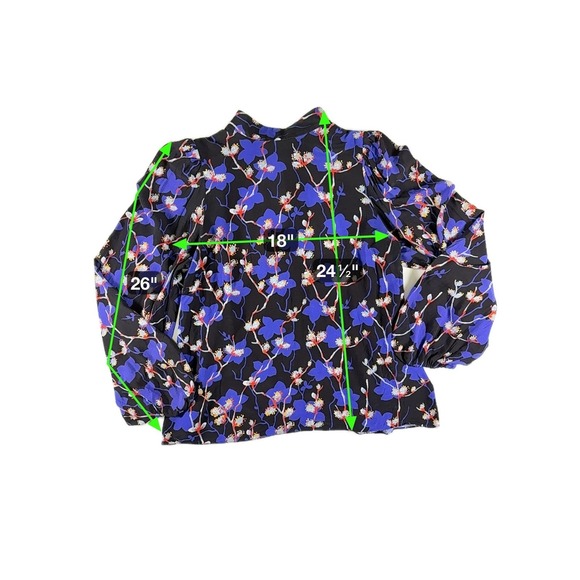 Ted Baker Ooma Floral Top US 10 Open Back Tie Neck Going Out Preppy Contemporary - Picture 6 of 7